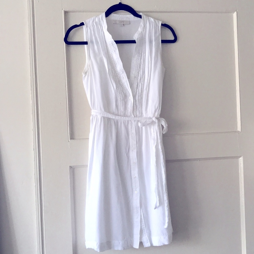 Loft Boho White Sun Dress